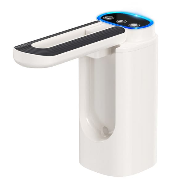 Vattenflaskpump automatisk vattendispenser för 5-gallonflaska (Vit)