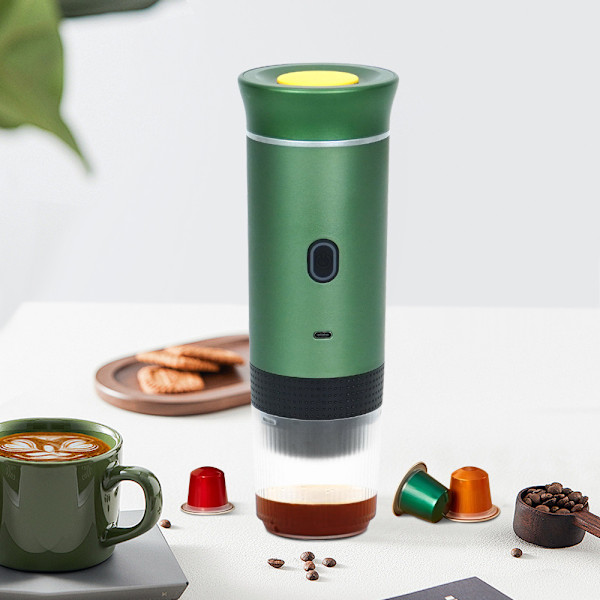 Bärbar Kaffemaskin 3 I 1 Elektrisk Pumptyp Koncentrerat Pulver Kapsel Dubbel Användning Och Uppvärmningsbar Grön