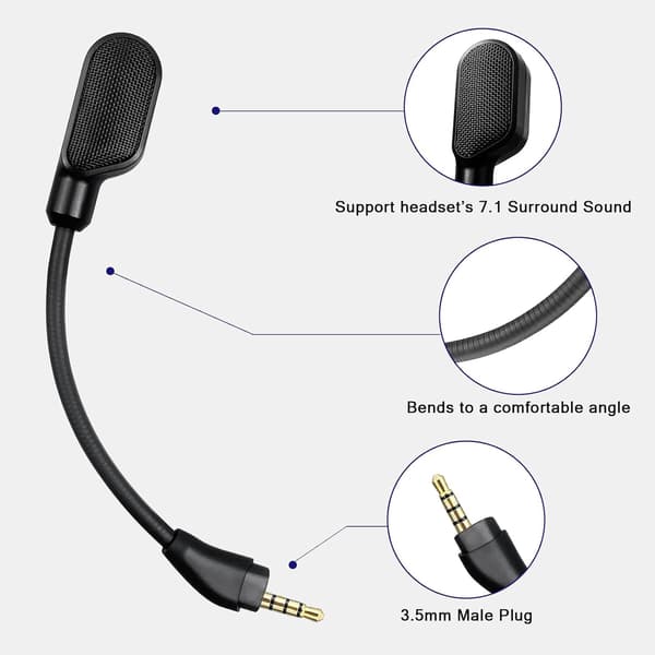 Erstatningsmikrofon til Kingston HyperX Cloud III