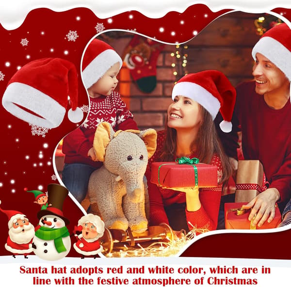Julehat, Unisex Plys Julehatte, egnet Børne plys Julehat (12 stk)