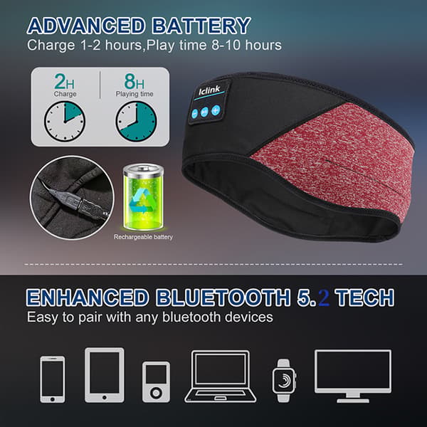 Langaton Bluetooth-urheilupanta silmämaskilla, harmaa ja musta yhdistelmä