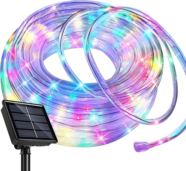 LED-strips, Soldrevne lyskæder, vandtætte, 7 M, 50 lys, 8 tilstande (farve)