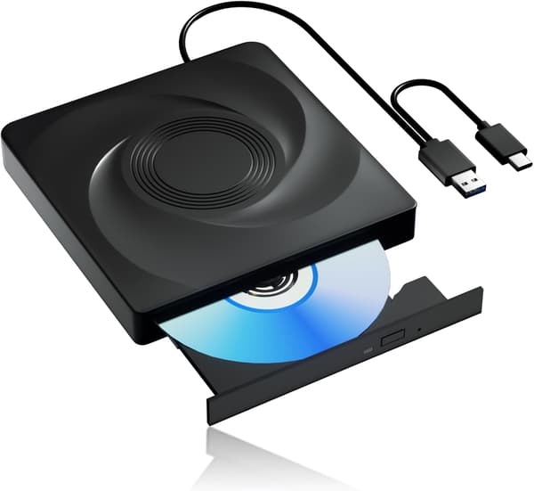 Ekstern CD/DVD-stasjon CD-brenner Kompatibel med Windows 11/10/8/7 /XP /Linux Mac OS