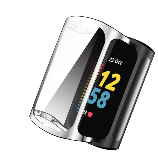 Suojakotelo Fitbit Charge 5:lle (hopea)