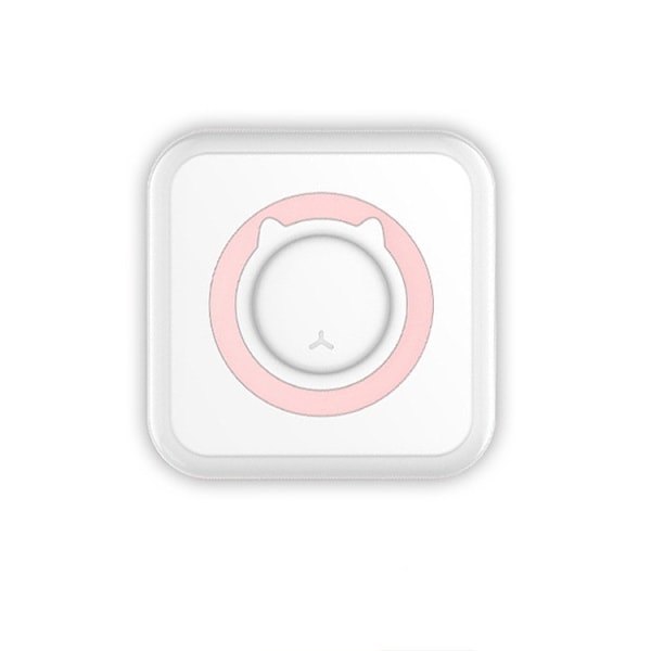 Bærbar termisk printer C15 Pink (med en rulle trykpapir)