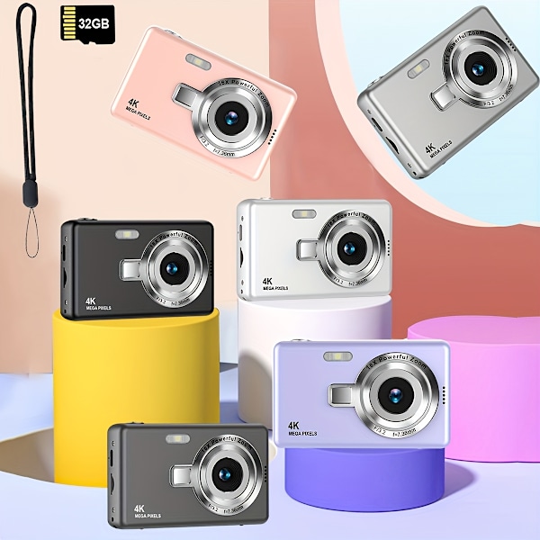 Digitalkamera HD Digitalkamera Autofokusfunktion Grå