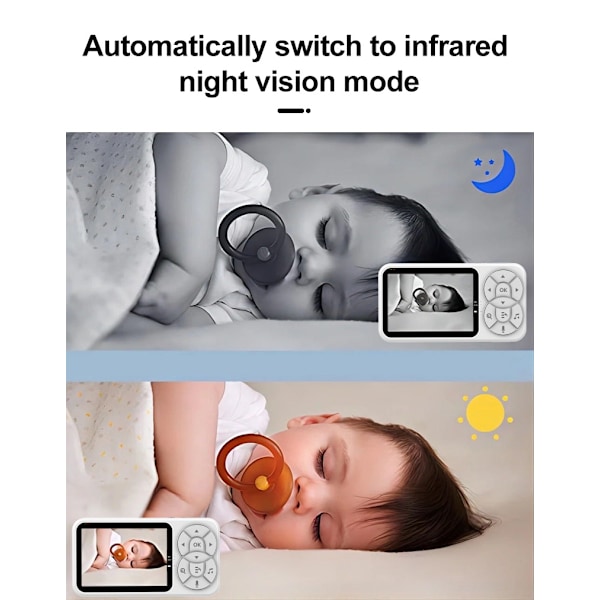 C4 Babyalarm 3,5 tommer HD Night Vision Tovejs intercom Overvågning