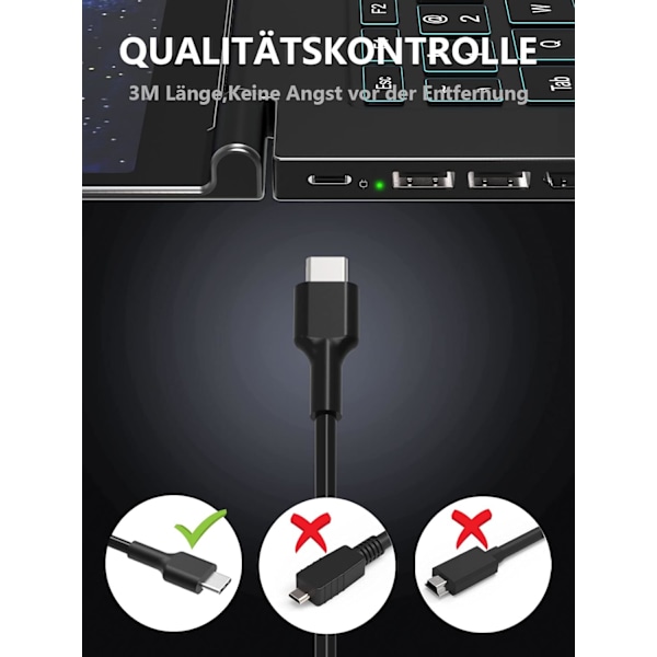 65W USB C Laddare för Lenovo Thinkpad Yoga T15 T14 T14s L13 E15 E14 L14 L15 X13 T16