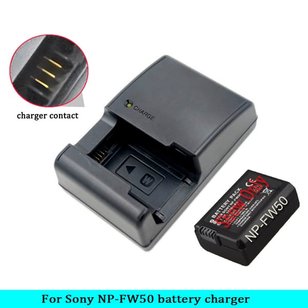 Oplader til Sony A6000 A5100 A6300 A7R2 A7M2 A33 A55 NP-FW50 Batteri