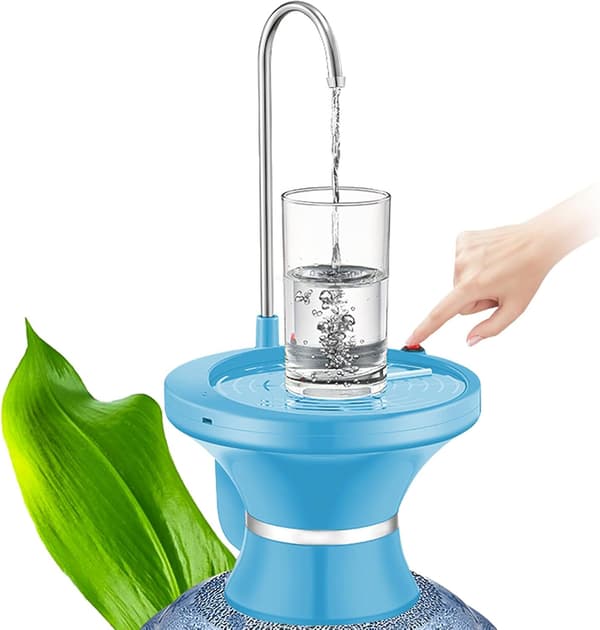 Dricksvattendispenserpump blå, för 1-5 gallon vattenbehållare