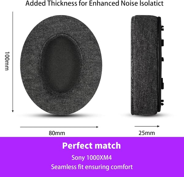 Öronkuddar för Sony WH-1000XM4 (Mörkgrå)
