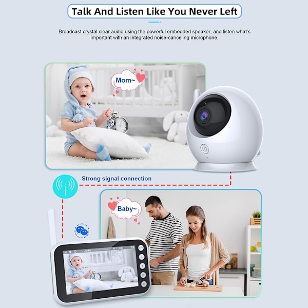 ABM100 Babyalarm med infrarød nattesyn og tovejslyd