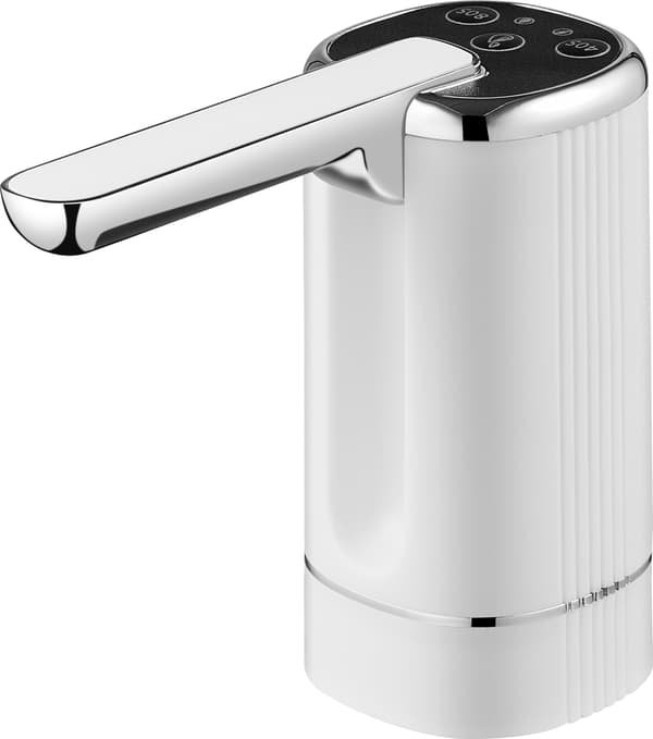Bärbar 5 Gallons Vattenflaska Pump Dispenser - Vikbar Automatisk Dricksvattenpump (Vit)