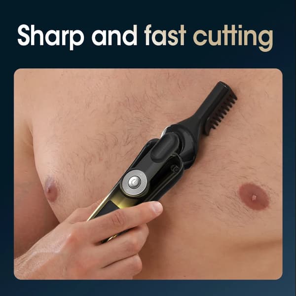 Hårklippare, Professionell elektrisk skäggtrimmer (Mörkgrön)