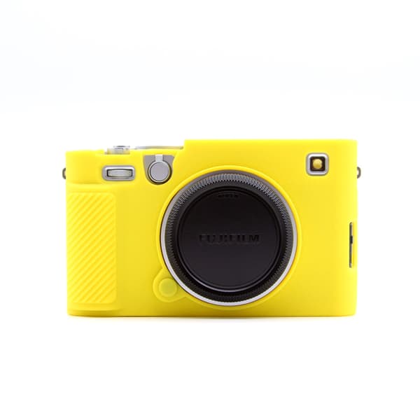 Etui til FUJIFILM X-E5 Lychee mønster silikone kamera tilbehør (yellow)