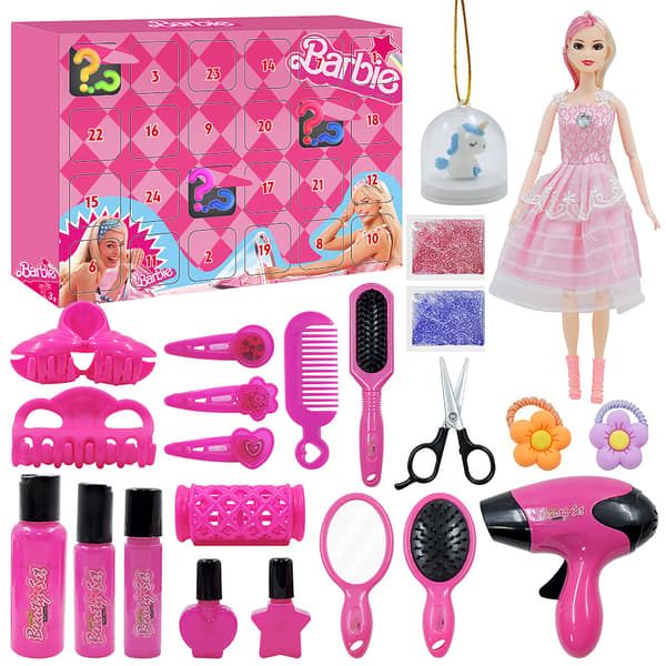 Adventskalender, 24 dagar Barbie-docka överraskning perfekt för flickor julklapp