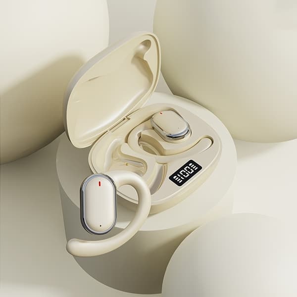 Trådløst Clip-on Sleep Mini Headset til Android & iPhone Mobiltelefon Sport Khaki