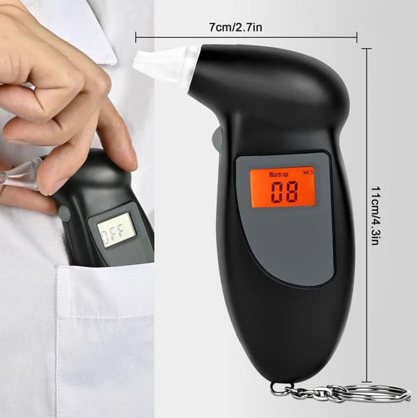 Professionell digital alkomätare, hög precision med 5 munstycken
