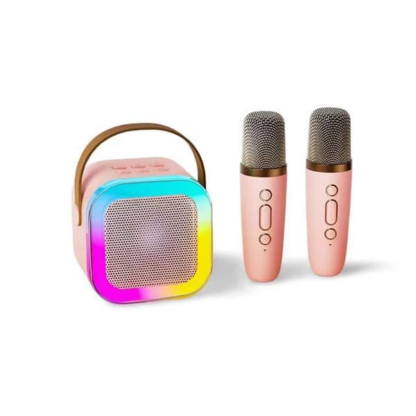 Mini Karaoke-laite lapsille, Bluetooth-kaiutin (pinkki)