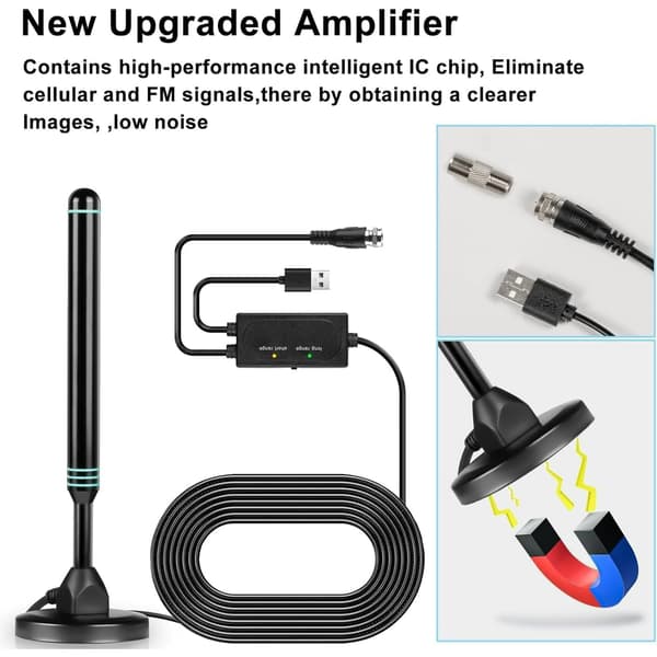 Intern HD Forsterket TV-antenne Dtmb Dvb Antena - T2