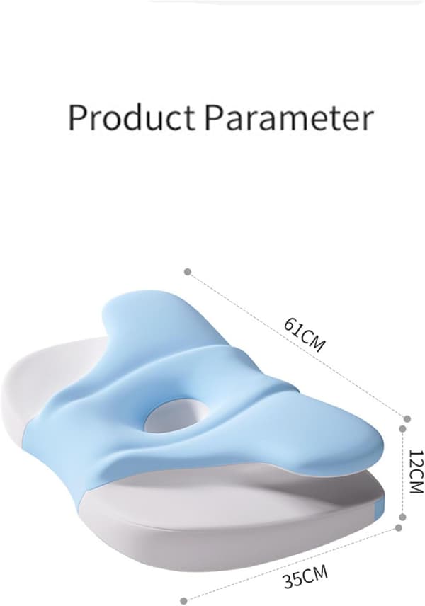 Viskoelastisk nakkepude, Ergonomisk memoryskum der lindrer nakkesmerter, blå