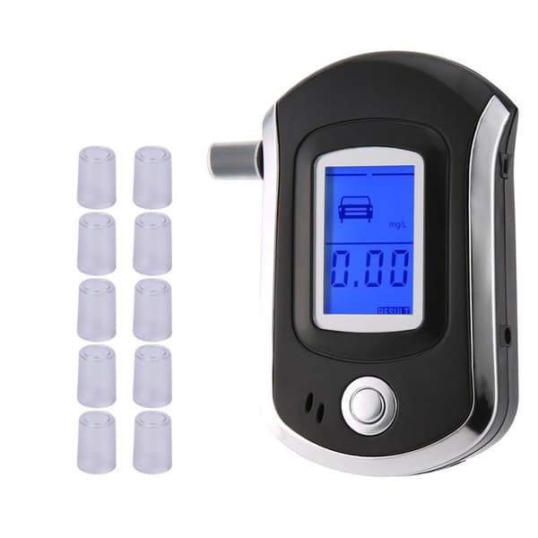 Professionell digital alkomätare, hög precision, med 10 munstycken