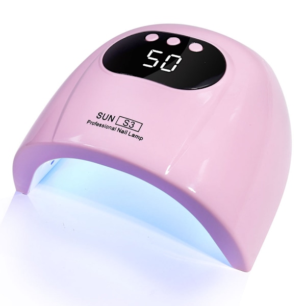 Sun S3 88W 2-i-1 UV LED-lampa För Torkning av Semi-Permanent Nagellack Och UV Gel rosa