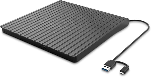Extern CD/DVD-enhet för Laptop USB-C & USB 3.0 CD/DVD ROM-enhet Läsarbrännare