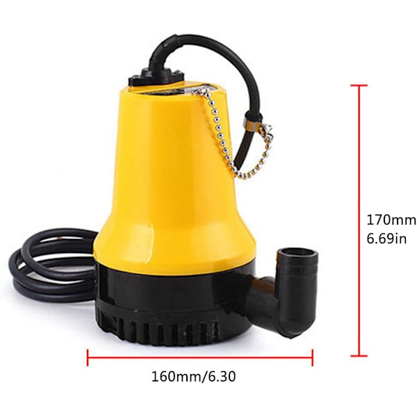 Aurinkosähköinen uppopumppu DC 24V (60W, 2.5A) 4.35m³/H vedenkierto kastelu suihkulähde (keltainen)