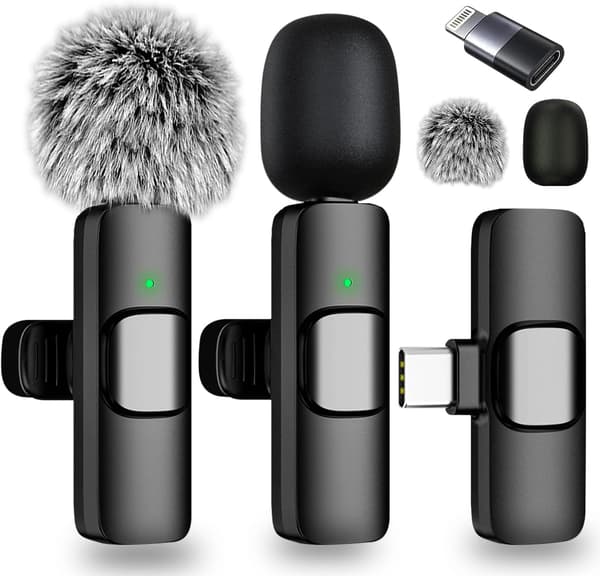 Bluetooth Mini Trådlös Lavalier Mikrofon För Iphone Android Ipad Med Brusreducering För Videoinspelning