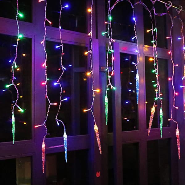 Julelys, LED lyslenke, 8 moduser istappslys (3,5M Fargelys)