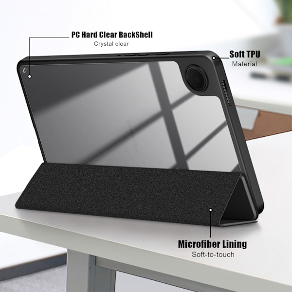 Fodral för Samsung Galaxy Tab A9 8.7 SM-X115 2023 Tpu Stötsäkert Skyddsskal svart