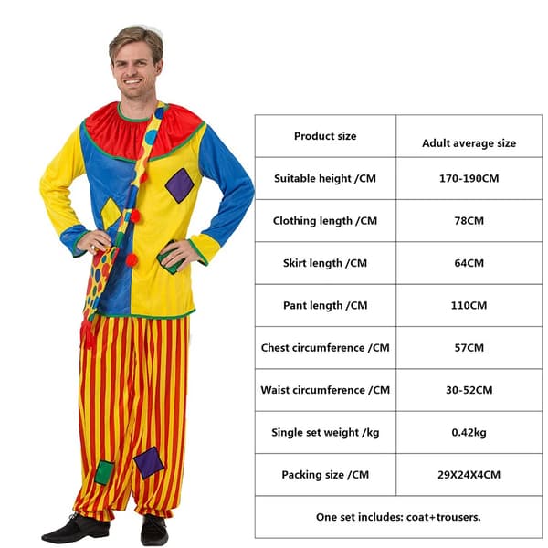 Halloween voksen klovnekostumer