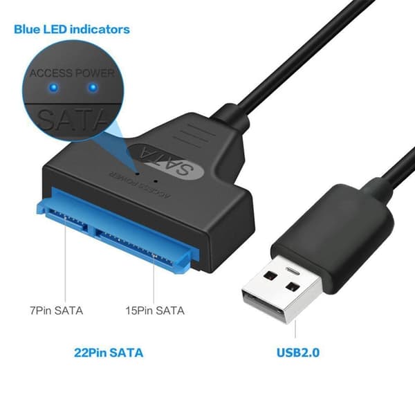 USB2.0 til SATA-konverter, harddiskadapter