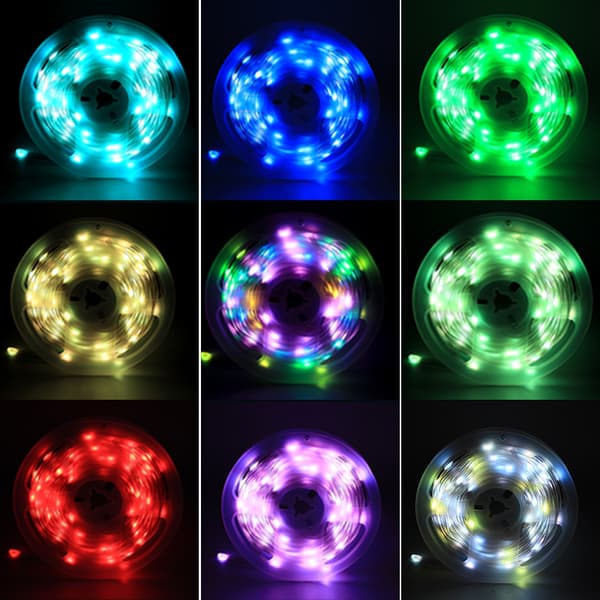 LED-strips Vanntette Bluetooth RGB LED-lys, med fjernkontroll og APP-styring (10 meter)