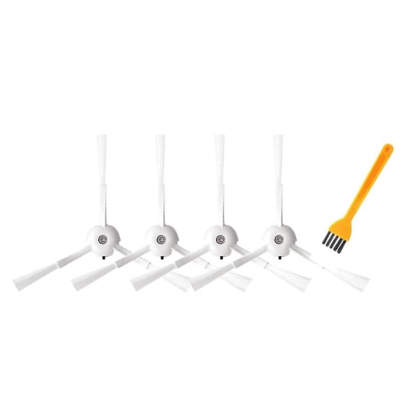 Støvsugertilbehør for Xiaomi Roborock S7 S7PLUS T7S T7SPLUS - Erstatning hvit sidebørste (4 stk)
