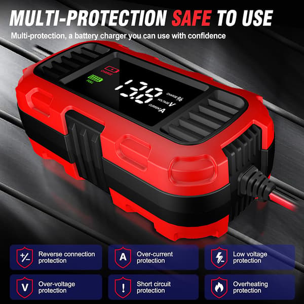 Smart batterioplader 12V2A autoreparation, til blysyre