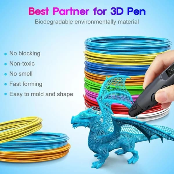 1,75 mm 3D Pen PLA-filament (5 meter x 20 farver)
