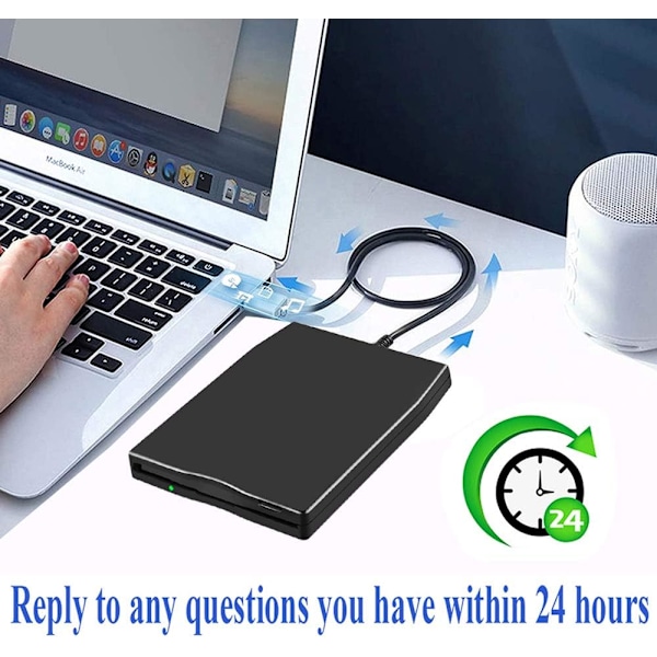 Ekstern diskettstasjon Diskettleser USB 3,5-tommers USB-diskettleser 1,44 MB FDD