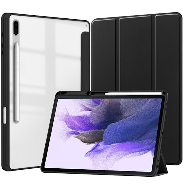 Fodral för Samsung Galaxy TAB S9 PLUS/S9 FE PLUS 12.4 2023 Akryl Tablet Skyddsfodral - svart