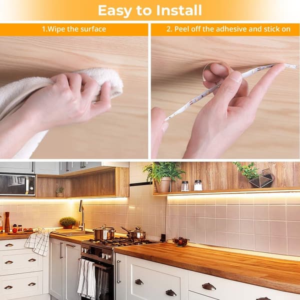 LED-strips Varmhvite LED-lys, med fjernkontroll (3 meter)