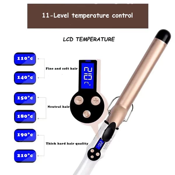 Locktång Professionell keramik 22mm (110-210℃-guld)