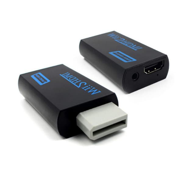 Wii til HDMI konverter, HD lydadapter sort