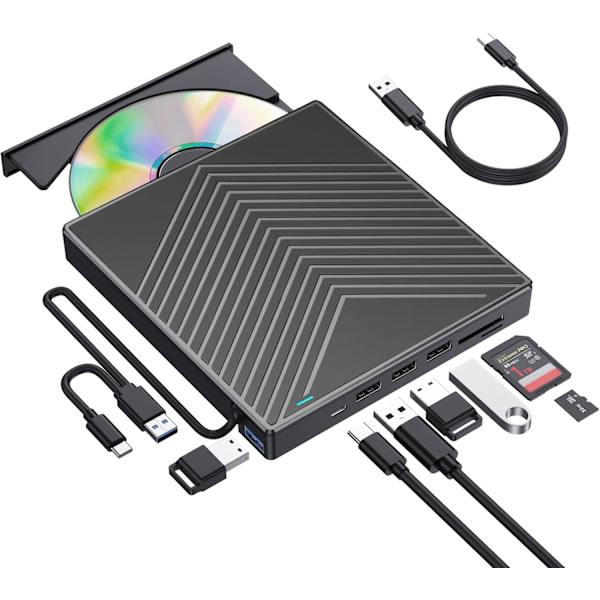 7-i-1 Ekstern DVD/CD-brænder