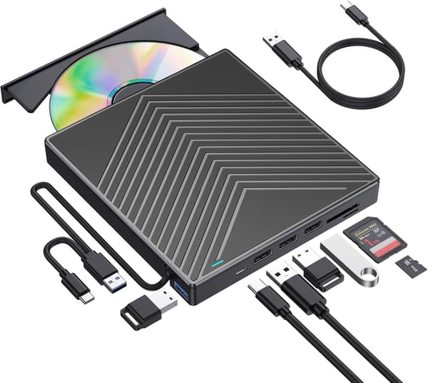 7-in-1 Ulkoinen DVD/CD-poltin