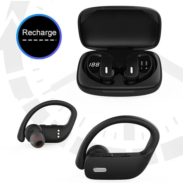 Ægte trådløse Bluetooth hovedtelefoner TWS T16 5.1 HIFI touch low latency mode BLÅ