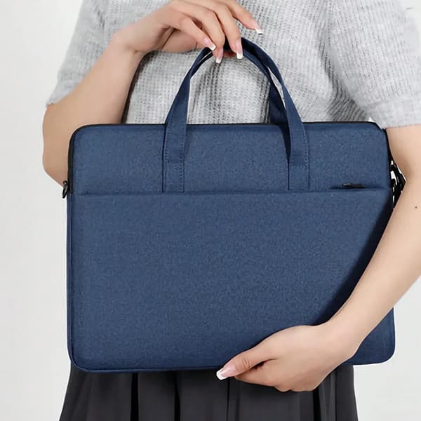 Laptopväska canvas 14-tums affärsväska rosa