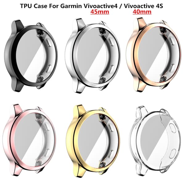 Kellon kuori Garmin venu2s/Vivoactive4s 40mm näytönsuoja musta