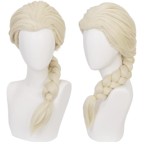 peruk Frozen Princess Elsa Beige Peruk