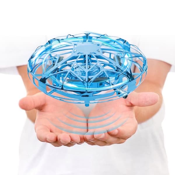 Flygande boll, mini boomerang drönare, UFO sensorflygplan (blå)